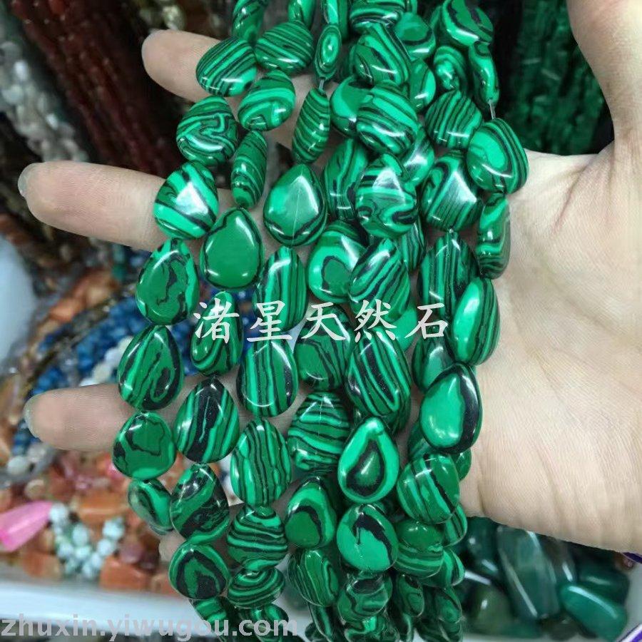 Natural stone jewelry, amethyst, agate, lapis, Malachite Green Bead Necklace Jewelry