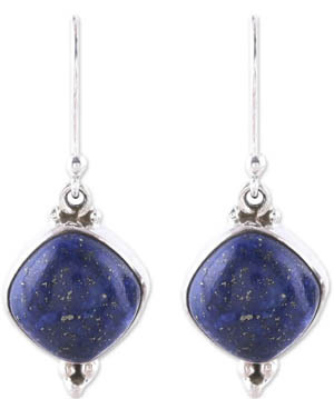 Rong Yu Wish New Simple Fashion Natural Lapis Lazuli Earrings Hot Selling European and American-Style Vintage Thai Silver Ear Rings Rong Yu Wish New Simple Fashion Natural Lapis Lazuli Earrings Hot Selling European and American-Style Vintage Thai Silver Ear Rings