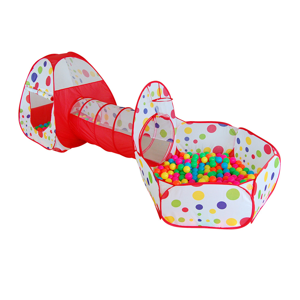 Giant children&#039;s tent three-in-one folding Game Room Crawl tunnel can shoot bobo Ocean ball pool
