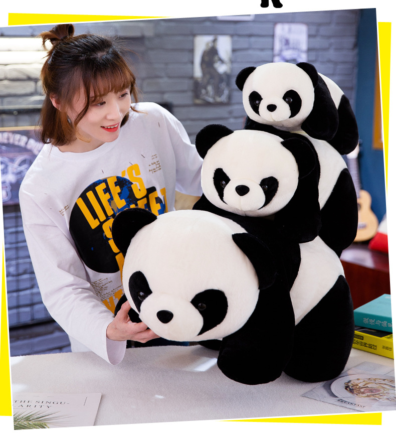 Simulation Giant Panda Doll Stuffed Doll Factory Wholesale Cute Animal Doll Custom Logo Simulation Giant Panda Doll Stuffed Doll Factory Wholesale Cute Animal Doll Custom Logo