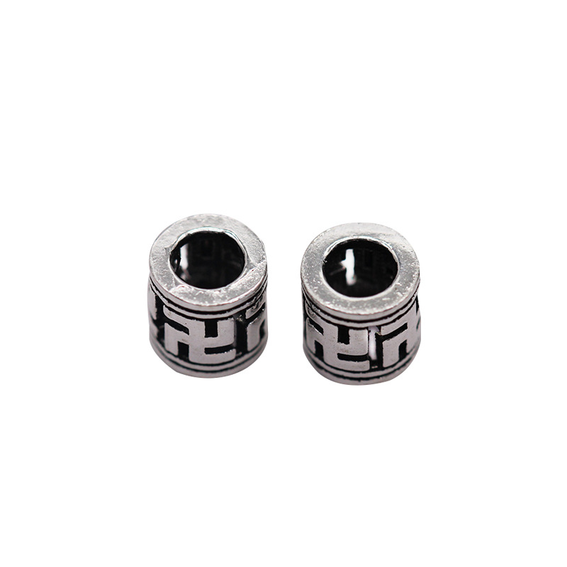 S925 pure silver wan zi bead Thai silver accessories wholesale DIY bracelet garnet bead protection wan zi bead