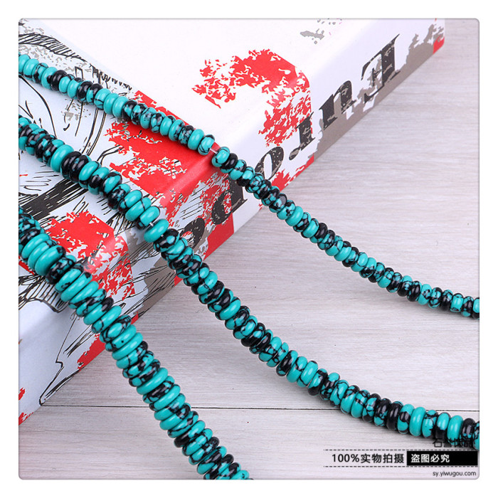Turquoise xinjiang loose iron wire loose bead piece DIY hand chain accessories accessories Turquoise xinjiang loose iron wire loose bead piece DIY hand chain accessories accessories