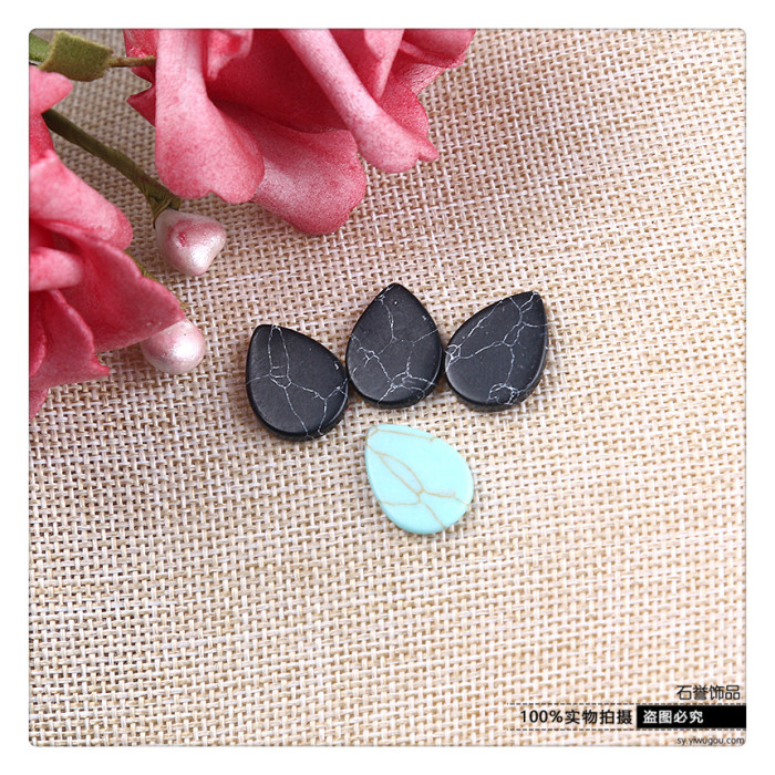 Turquoise ring ring - face drop - shaped beads diy handmade accessories material Turquoise ring ring - face drop - shaped beads diy handmade accessories material