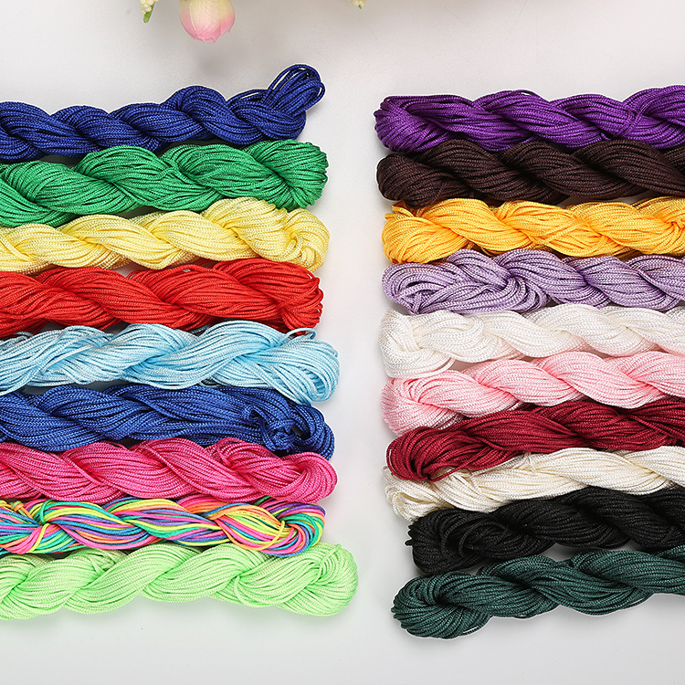 DIY Handmade Jewelry Accessories Bracelet Woven Material a Jade Thread 1mm Chinese Knot Rope Cord for Braiding Tassel/Fringe Wholesale