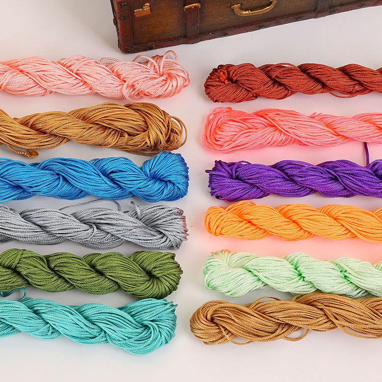 DIY Handmade Jewelry Accessories Bracelet Woven Material a Jade Thread 1mm Chinese Knot Rope Cord for Braiding Tassel/Fringe Wholesale DIY Handmade Jewelry Accessories Bracelet Woven Material a Jade Thread 1mm Chinese Knot Rope Cord for Braiding Tassel/Fringe Wholesale