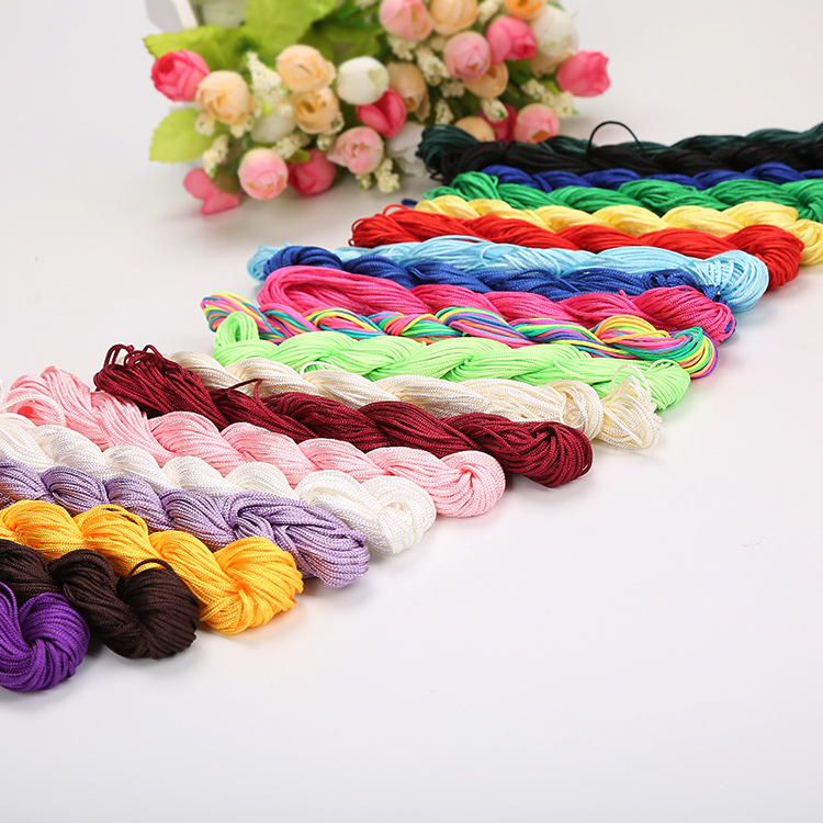 DIY Handmade Jewelry Accessories Bracelet Woven Material a Jade Thread 1mm Chinese Knot Rope Cord for Braiding Tassel/Fringe Wholesale