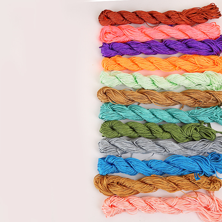 DIY Handmade Jewelry Accessories Bracelet Woven Material a Jade Thread 1mm Chinese Knot Rope Cord for Braiding Tassel/Fringe Wholesale DIY Handmade Jewelry Accessories Bracelet Woven Material a Jade Thread 1mm Chinese Knot Rope Cord for Braiding Tassel/Fringe Wholesale