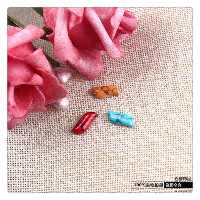 Turquoise signet ring ring - ring noodle DIY accessories scatter bead insert accessories Turquoise signet ring ring - ring noodle DIY accessories scatter bead insert accessories
