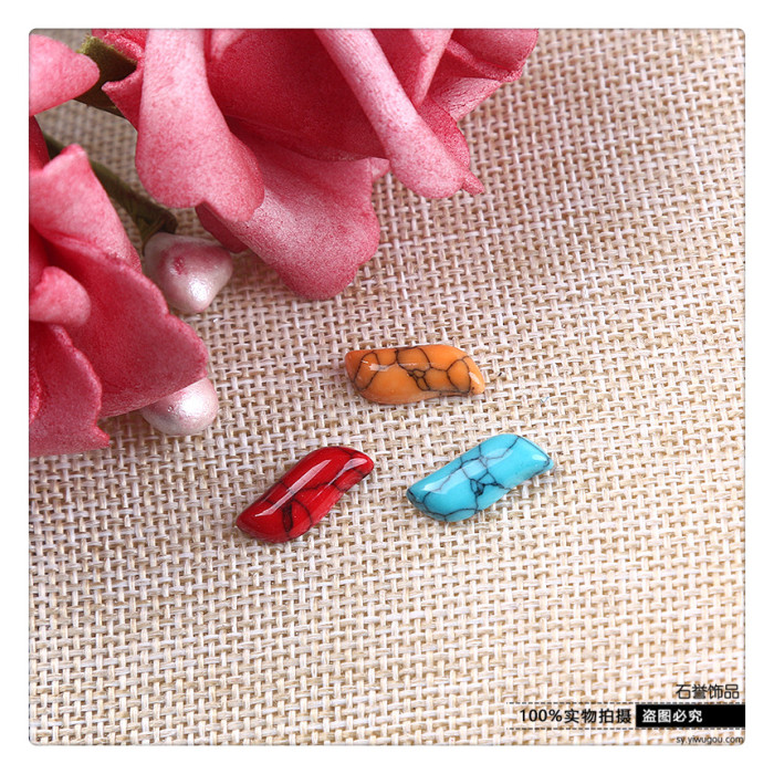 Turquoise signet ring ring - ring noodle DIY accessories scatter bead insert accessories Turquoise signet ring ring - ring noodle DIY accessories scatter bead insert accessories