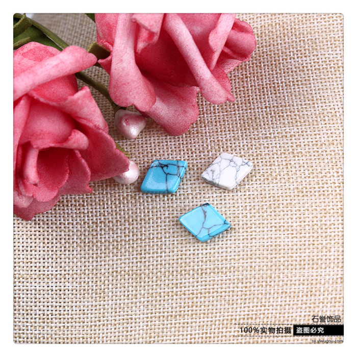Turquoise double flat diamond ring ring - ring - made diy handmade jewelry accessories
