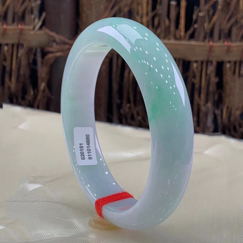 Ice Waxy Kinds Waxy Sun Green Waxy Light Green Positive Ring Jade Bracelet Rough Stone round Bracelet Jade Girl Bracelet