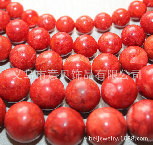 [YiBei Coral] natural grass coral beads wholesale semi-finished parts wholesale