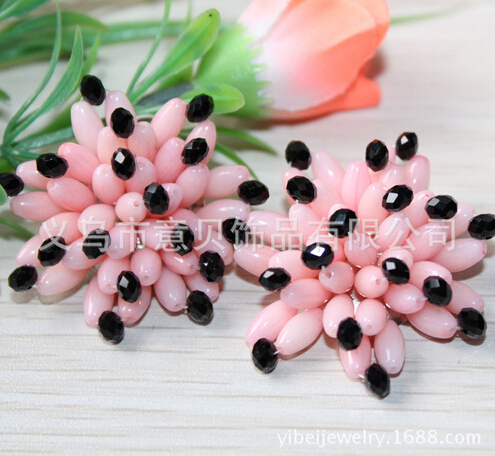 Natural coral pink Crystal ring coral beads hand-woven rings wholesale Natural coral pink Crystal ring coral beads hand-woven rings wholesale