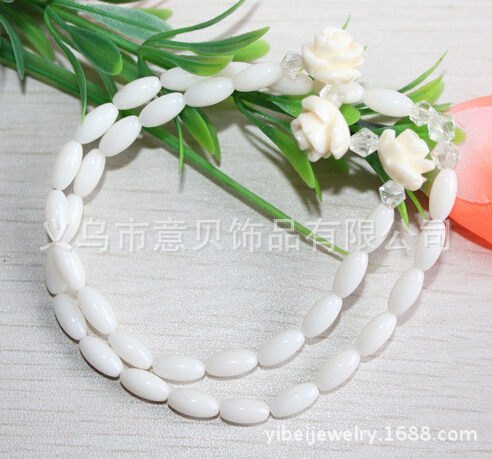 Natural white rice beads in rose coral bracelet coral Bracelet Crystal small gold Beads Bracelet