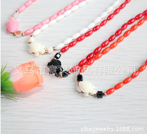 Natural coral Beads Bracelet meters plus small turtle coral Bracelet Crystal small gold Beads Bracelet