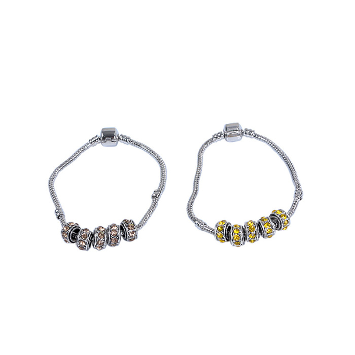 DIY ornaments accessory Pandora bracelets beads stainless steel rhinestone-studded beads DIY ornaments accessory Pandora bracelets beads stainless steel rhinestone-studded beads