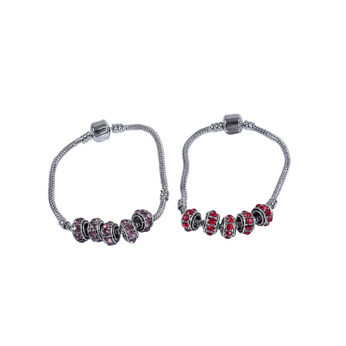 DIY ornaments accessory Pandora bracelets beads stainless steel rhinestone-studded beads DIY ornaments accessory Pandora bracelets beads stainless steel rhinestone-studded beads