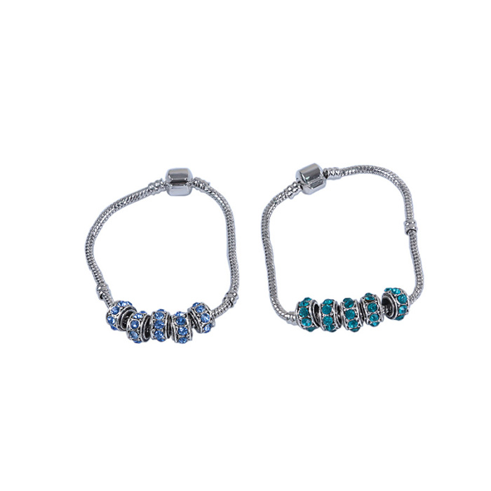 DIY ornaments accessory Pandora bracelets beads stainless steel rhinestone-studded beads DIY ornaments accessory Pandora bracelets beads stainless steel rhinestone-studded beads