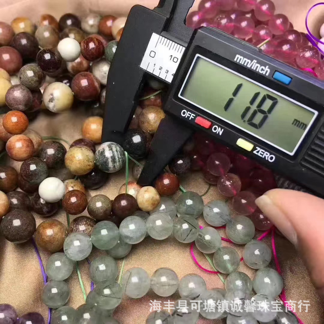 Duobao Bracelet Tourmaline Purple Ghost Spodumene Purple Green Hair Morgan Stone Strawberry Crystal Color Ghost Factory Wholesale