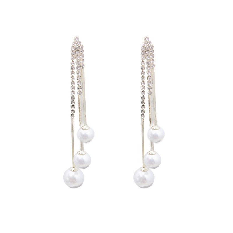 Korean Dongdaemun Same Product Earrings Beauty Fairy Temperamental All-Matching Long Purple Crystal Tassel Slim Face Earrings Korean Dongdaemun Same Product Earrings Beauty Fairy Temperamental All-Matching Long Purple Crystal Tassel Slim Face Earrings