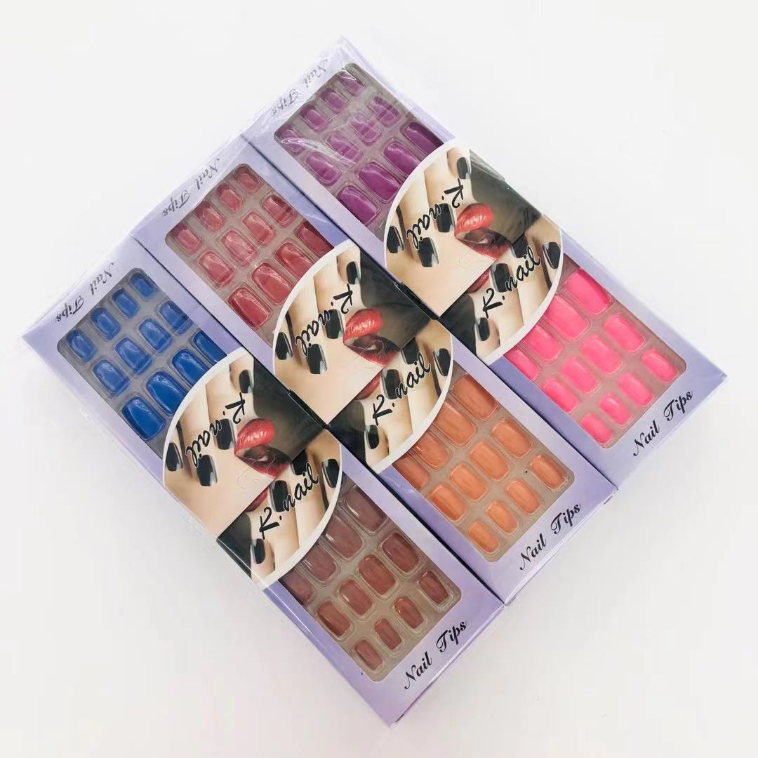 Crystal Smoothie Ice Transparent Cat Eye Aurora Blue Purple UV Polish Wear Nail Tip Custom Detachable