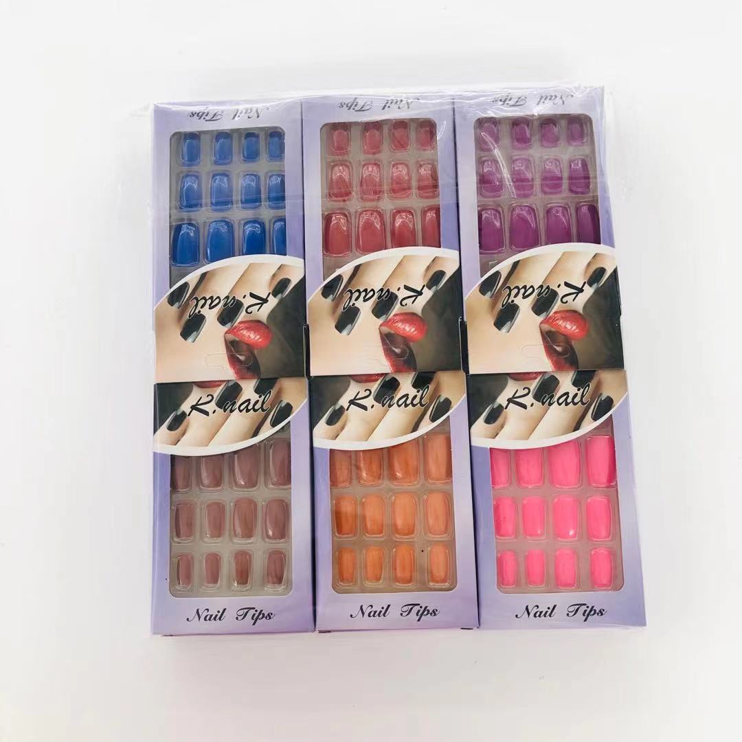 Crystal Smoothie Ice Transparent Cat Eye Aurora Blue Purple UV Polish Wear Nail Tip Custom Detachable