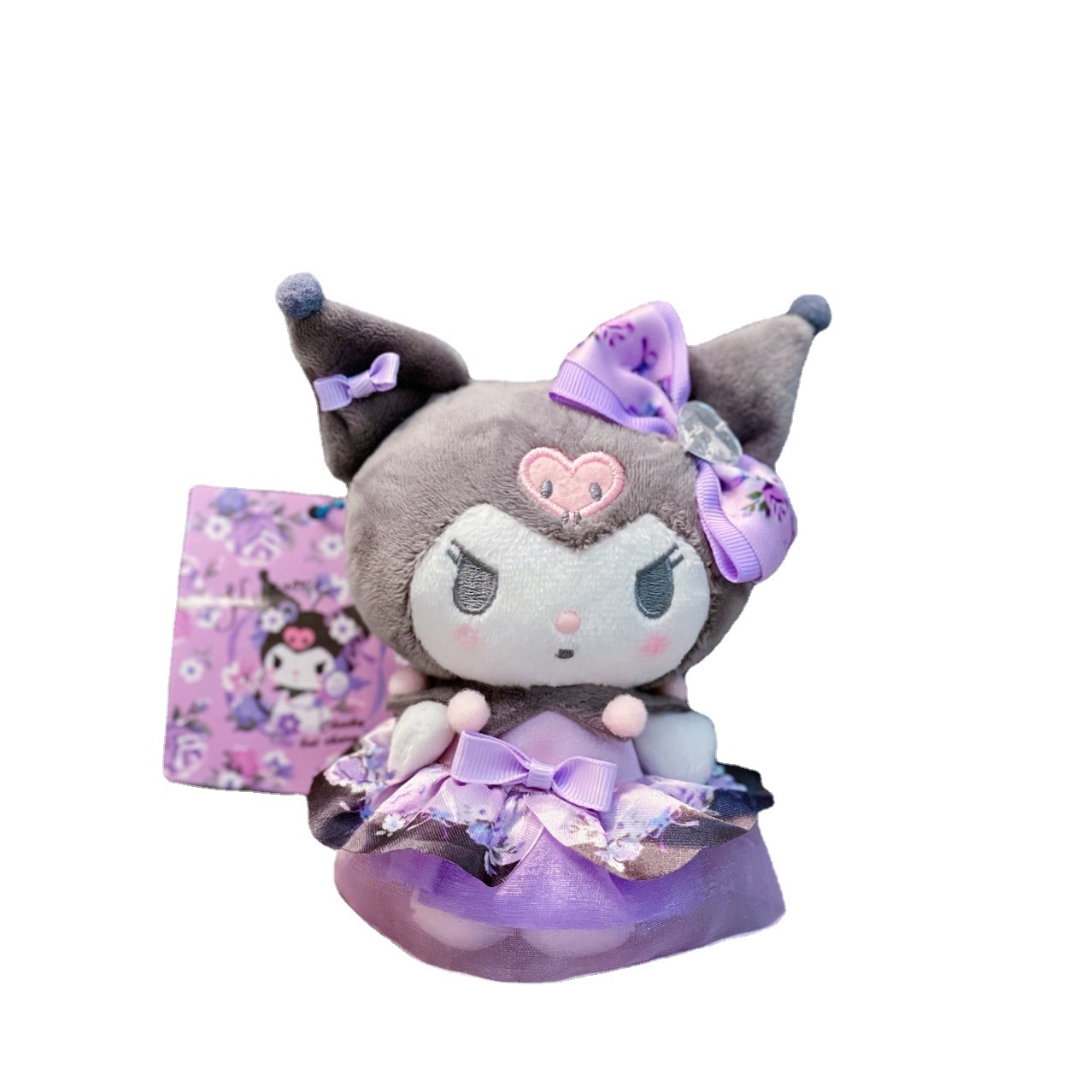 New Crystal Love Gem Clow M Cinnamoroll Babycinnamoroll Big Ear Dog Small Pendant Plush Animal Purple Plush Toy