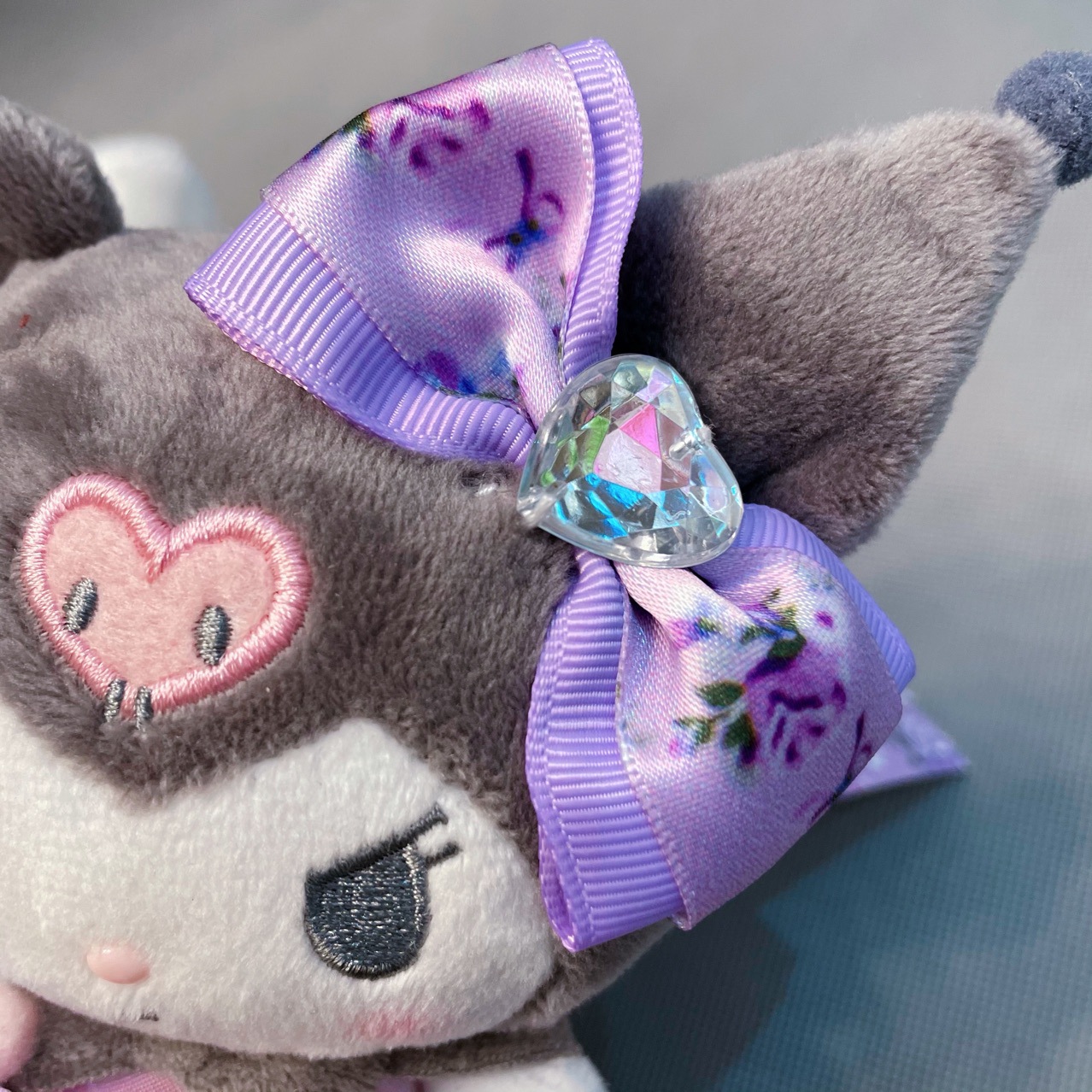New Crystal Love Gem Clow M Cinnamoroll Babycinnamoroll Big Ear Dog Small Pendant Plush Animal Purple Plush Toy