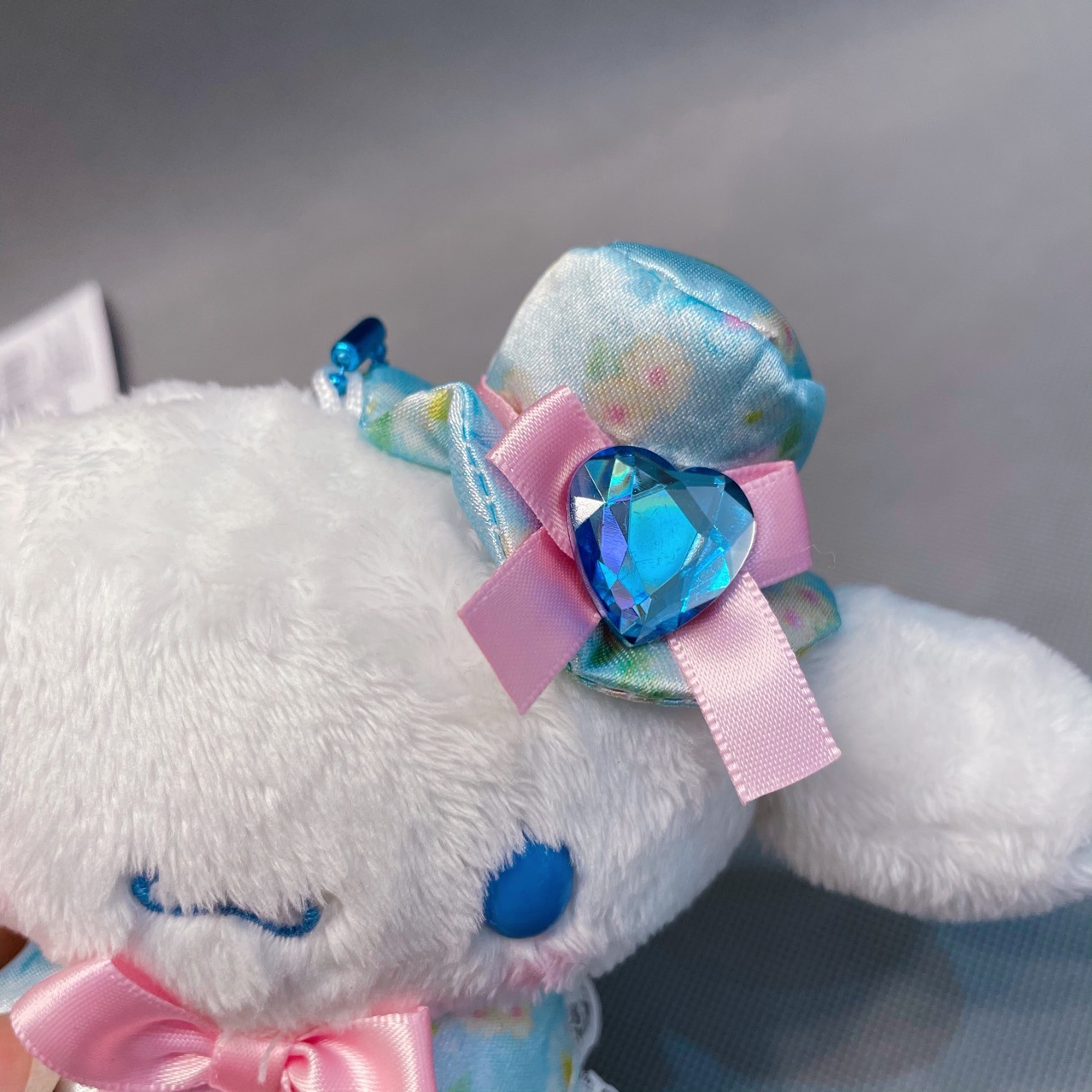 New Crystal Love Gem Clow M Cinnamoroll Babycinnamoroll Big Ear Dog Small Pendant Plush Animal Purple Plush Toy