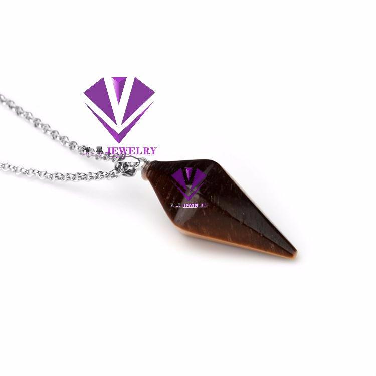Natural stone pendant, purple crystal, blue gold, agate, gold sand, opal, tiger eye stone.