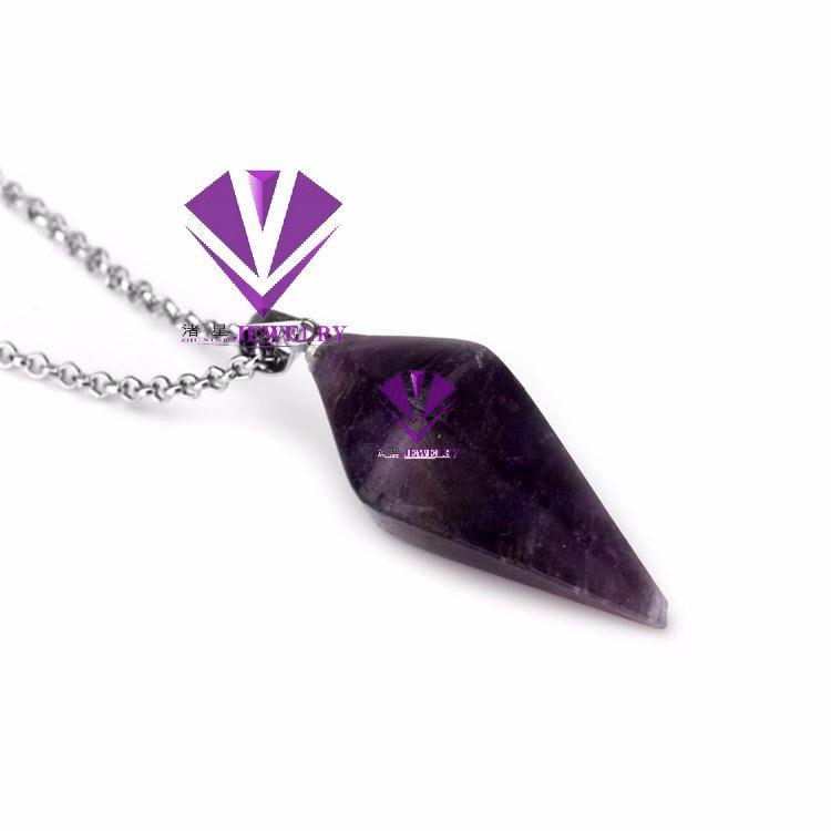 Natural stone pendant, purple crystal, blue gold, agate, gold sand, opal, tiger eye stone.