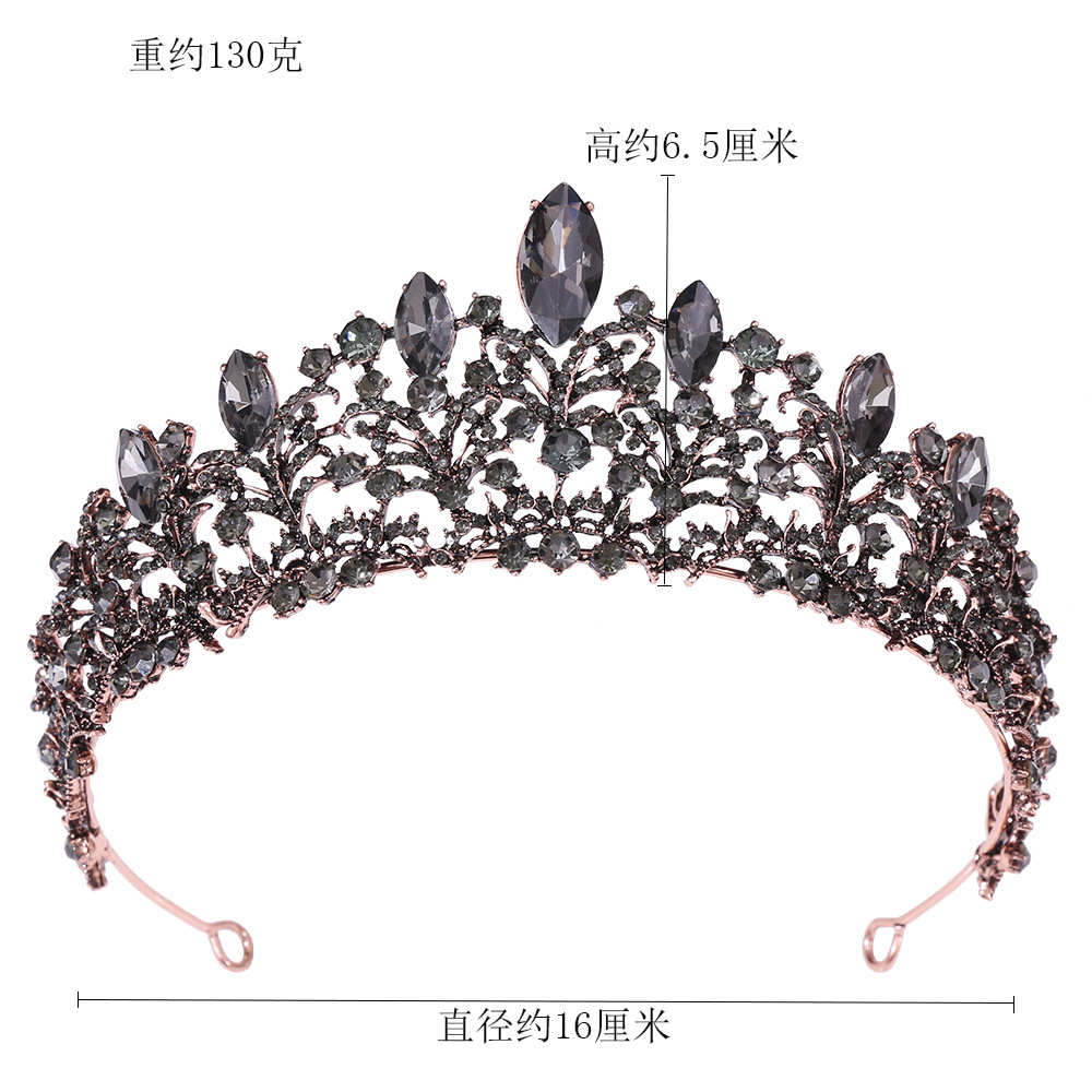 European Baroque Crown Purple Black Vintage Dress Crown Bright Crystal Bridal Headdress Wedding Studio Wholesale European Baroque Crown Purple Black Vintage Dress Crown Bright Crystal Bridal Headdress Wedding Studio Wholesale