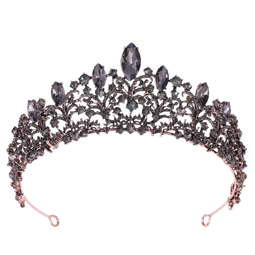 European Baroque Crown Purple Black Vintage Dress Crown Bright Crystal Bridal Headdress Wedding Studio Wholesale European Baroque Crown Purple Black Vintage Dress Crown Bright Crystal Bridal Headdress Wedding Studio Wholesale