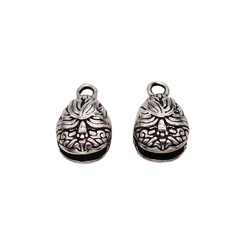 DiyS925 Thai anemone wood fish bell pendant Diy buddhist beads crystal Thai silver accessories wholesale DiyS925 Thai anemone wood fish bell pendant Diy buddhist beads crystal Thai silver accessories wholesale
