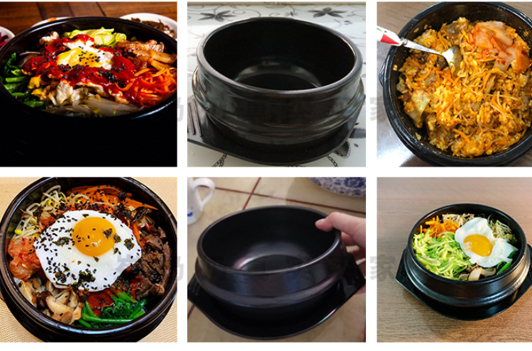 Stone Pot Bibimbap Open Fire Stone Pot Potato Powder Doenjang Jjigae Casserole Bowl Casserole Rice Noodles Commercial