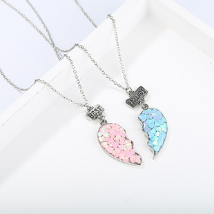 and America Cross Border Jewelry AliExpress Ornament Natural Stone Crystal Necklace Vintage Moon Alloy Sweater Chain
