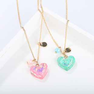 and America Cross Border Jewelry AliExpress Ornament Natural Stone Crystal Necklace Vintage Moon Alloy Sweater Chain