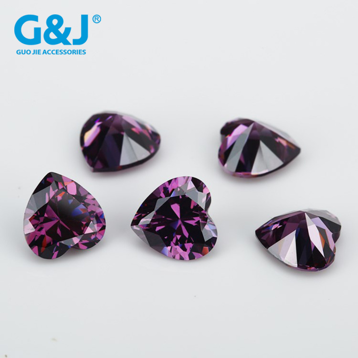 Peach heart love crystal zirconium crystal pink series love jewelry decorative stone Peach heart love crystal zirconium crystal pink series love jewelry decorative stone