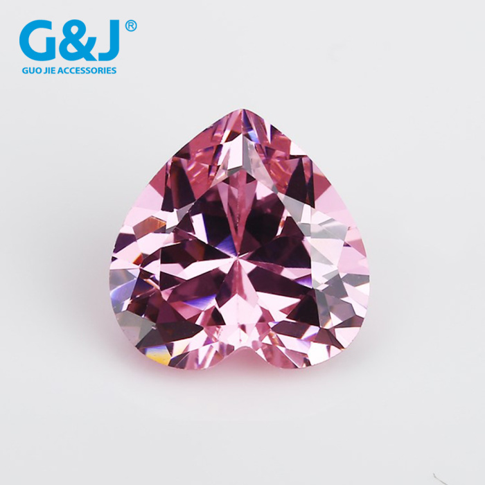 Peach heart love crystal zirconium crystal pink series love jewelry decorative stone Peach heart love crystal zirconium crystal pink series love jewelry decorative stone