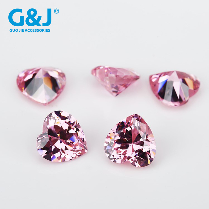 Peach heart love crystal zirconium crystal pink series love jewelry decorative stone Peach heart love crystal zirconium crystal pink series love jewelry decorative stone