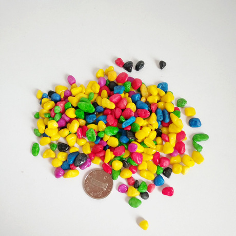 Glass bead sand bead colored stone stone sea sand cashew fruit flat bead meaty flower pot decoration aquarium sceneries source