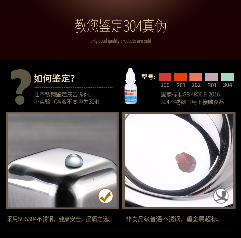 304 Stainless Steel Metal Quick-Freeze Ice Particle Bar Iced Beer Whiskey Red Wine Whisky Stone Stainless Steel Ice Cube