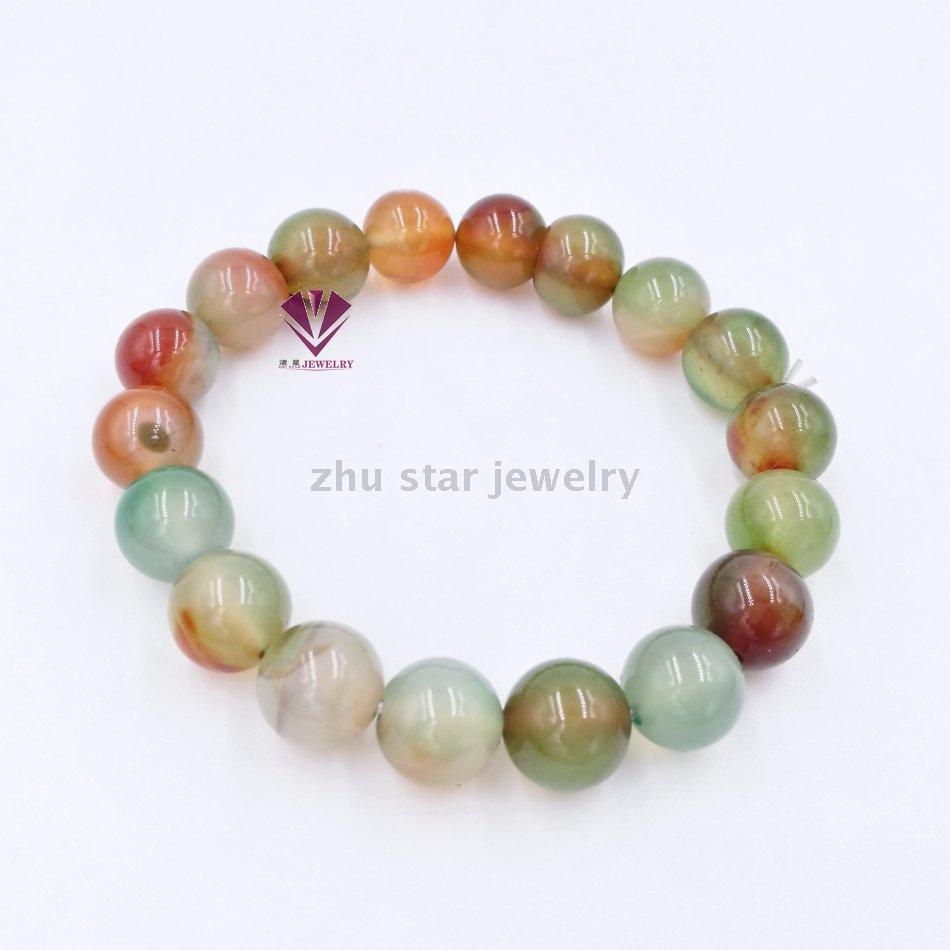 Natural stone jewelry peacock agate colorful agate bracelet zx5481 Natural stone