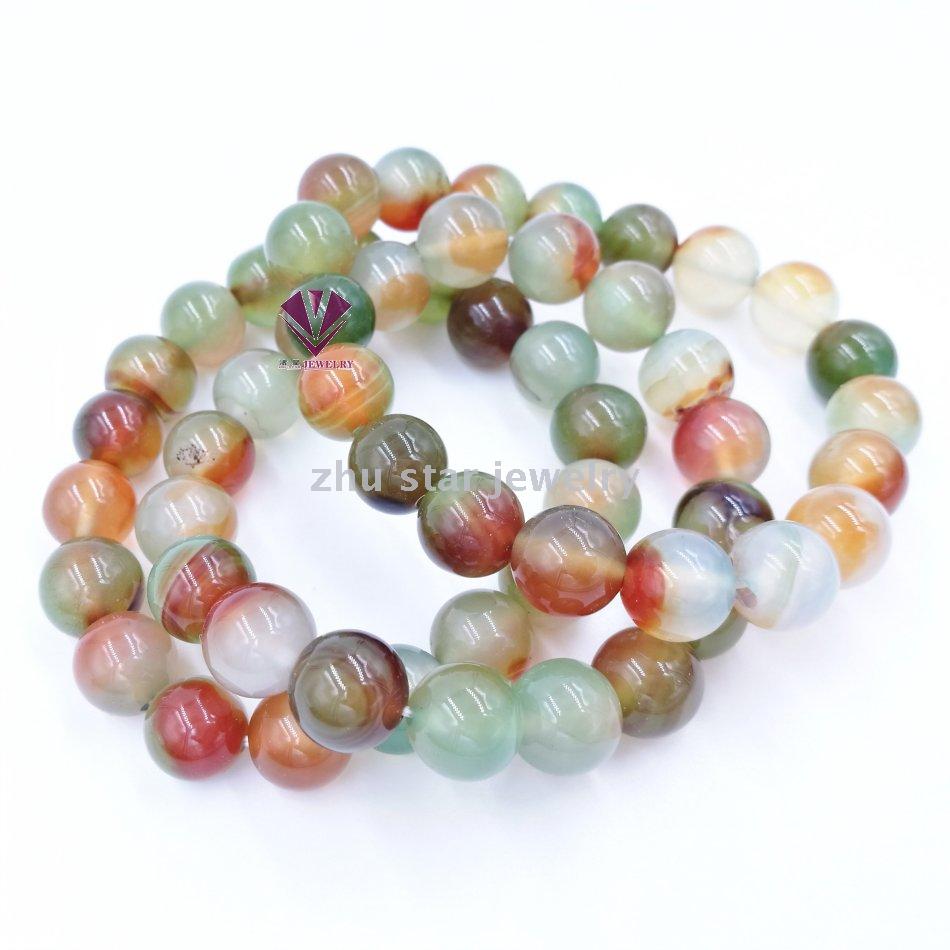 Natural stone jewelry peacock agate colorful agate bracelet zx5481 Natural stone