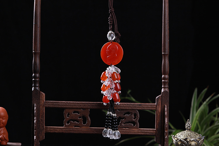 High-grade agate chalcedony auto pendant wholesale carbamide safety buckle car hanging High-grade agate chalcedony auto pendant wholesale carbamide safety buckle car hanging