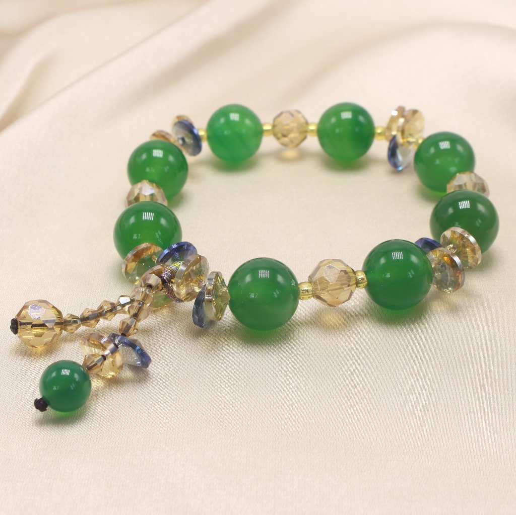 INS Style Green Agate Red Agate Bracelet Bracelet Men and Women Sweet Temperamental Bracelet Simple Birthday Gift Bracelet INS Style Green Agate Red Agate Bracelet Bracelet Men and Women Sweet Temperamental Bracelet Simple Birthday Gift Bracelet