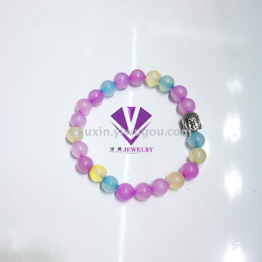 High Quality Chakra Mala Bracelet Moss Agate Amethyst Lapis Lazuli Tiger Eye Bracelet Trendy Bracelet 