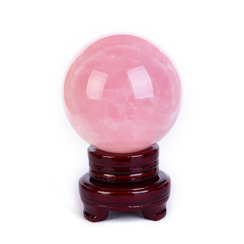Factory Direct Sales Natural Pink Crystal Ball Home Decoration Original Polished Crystal Ball for Friends