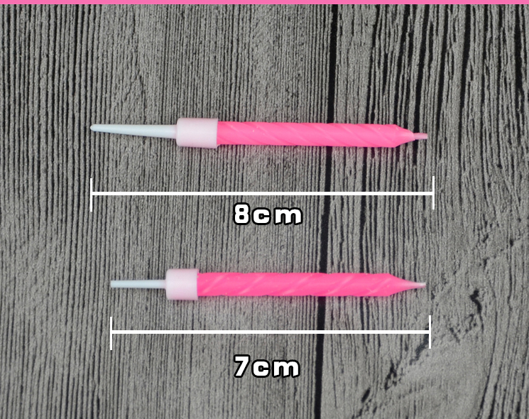 Crystal birthday candles thread pink birthday party candles smokeless colorful romantic candles