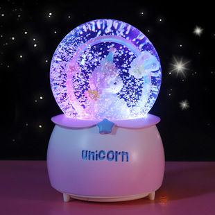 Factory New Style Pink Santa Claus Crystal Ball Snow Send Girlfriend Music Box Christmas Gift Decoration Wholesale